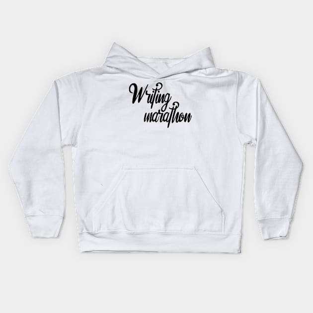 Writing Marathon Kids Hoodie by TypoSomething